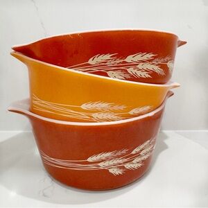 Vintage PYREX AUTUMN HARVEST Mixing Bowls